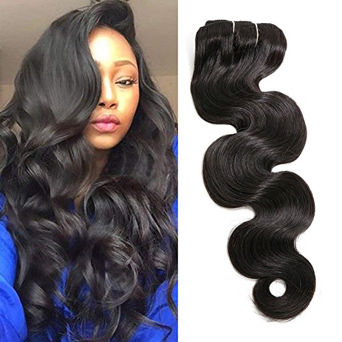 22" 7PCS 120g Body Wave Hair Clip In Hair Extensions Human Hair Double Weft Brazilian Virgin Hair Full Head Clip on Remy Human Hair Extensions for Africa Amrica Black Women