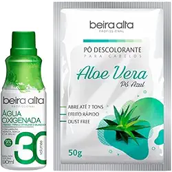 Kit Descolorante Aloe Vera 50g + Água Ox 30v 90ml