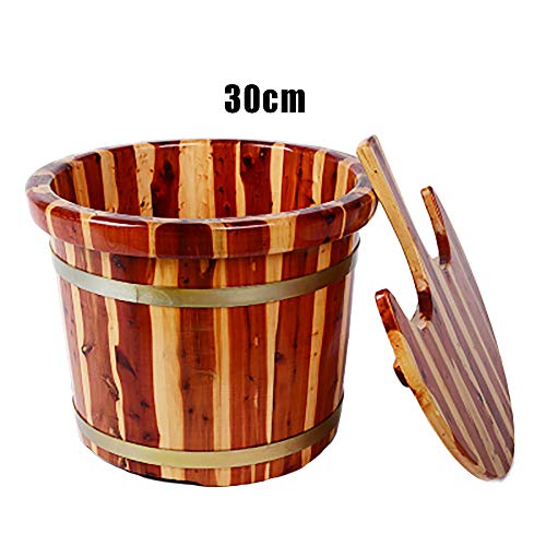 Preisvergleich Produktbild Tränkendes Fußbadfaß, rotes Kernzedernholz, das Füße Fuß waschender hölzerner Tränkkübel, Fußbadfaßfußbadfaßhaushalt erhöht. SBJB-B