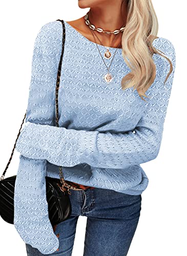 Grlasen Women Fashion Autumn Winter Colorblock Pullover Knitting Sweater Round Neck Knitwear Tops3