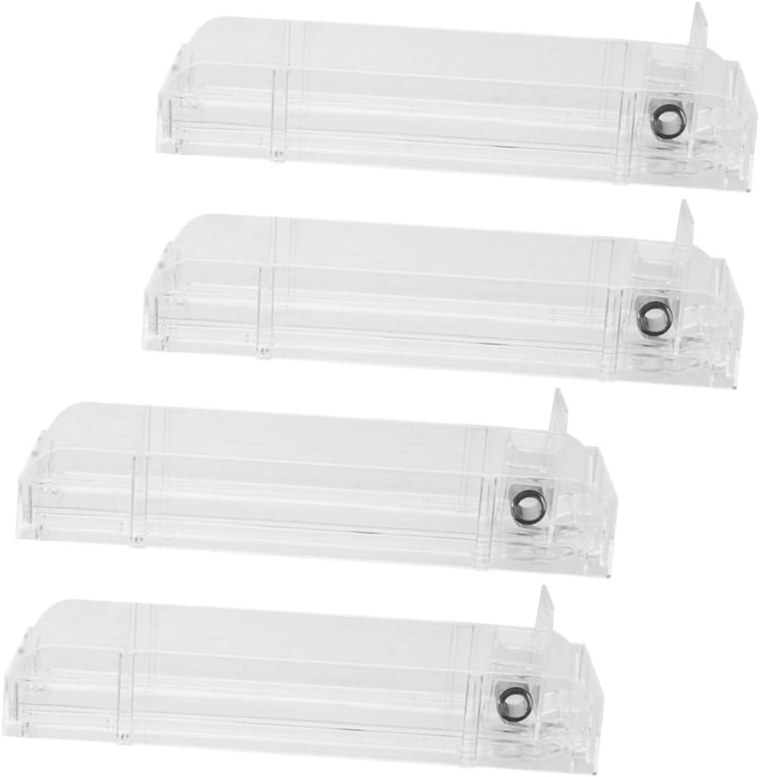 4pcs Transparent Cigarette Pusher Rack Automatic Organizer for Store Counter -Sided Cigarette Shelf for Efficient Storage Retail Environments