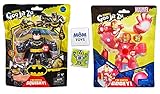 Heroes of Goo JIT Zu 2 Pack DC vs Marvel with Batman and Iron Man Plus 2 My Outlet Mall Stickers