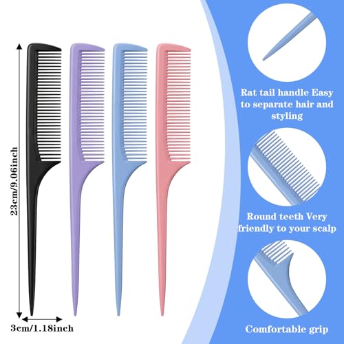 Pack de 4 peines para cabello resistentes al calor miniatura 2