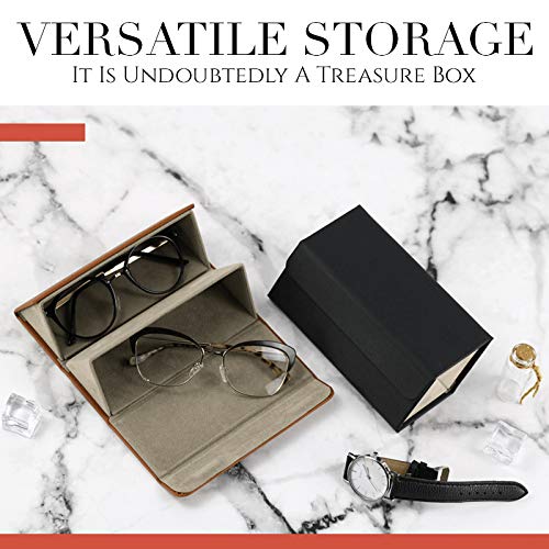 Set Da 6 Custodie Porta Occhiali Da Sole In Pelle, Colorate E Morbide, Ideali Per Viaggio E Organizzazione Borsa