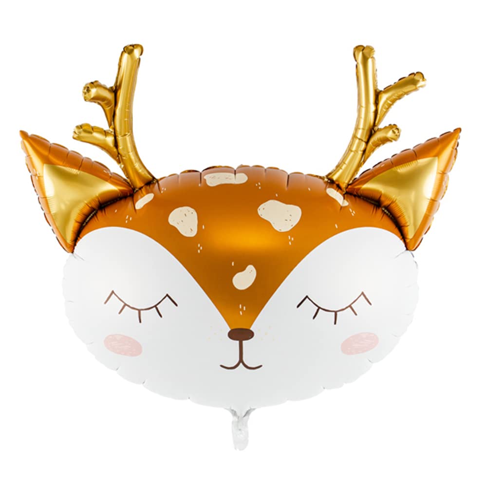PartyDeco Foil Balloon Deer, 73x64cm, mix