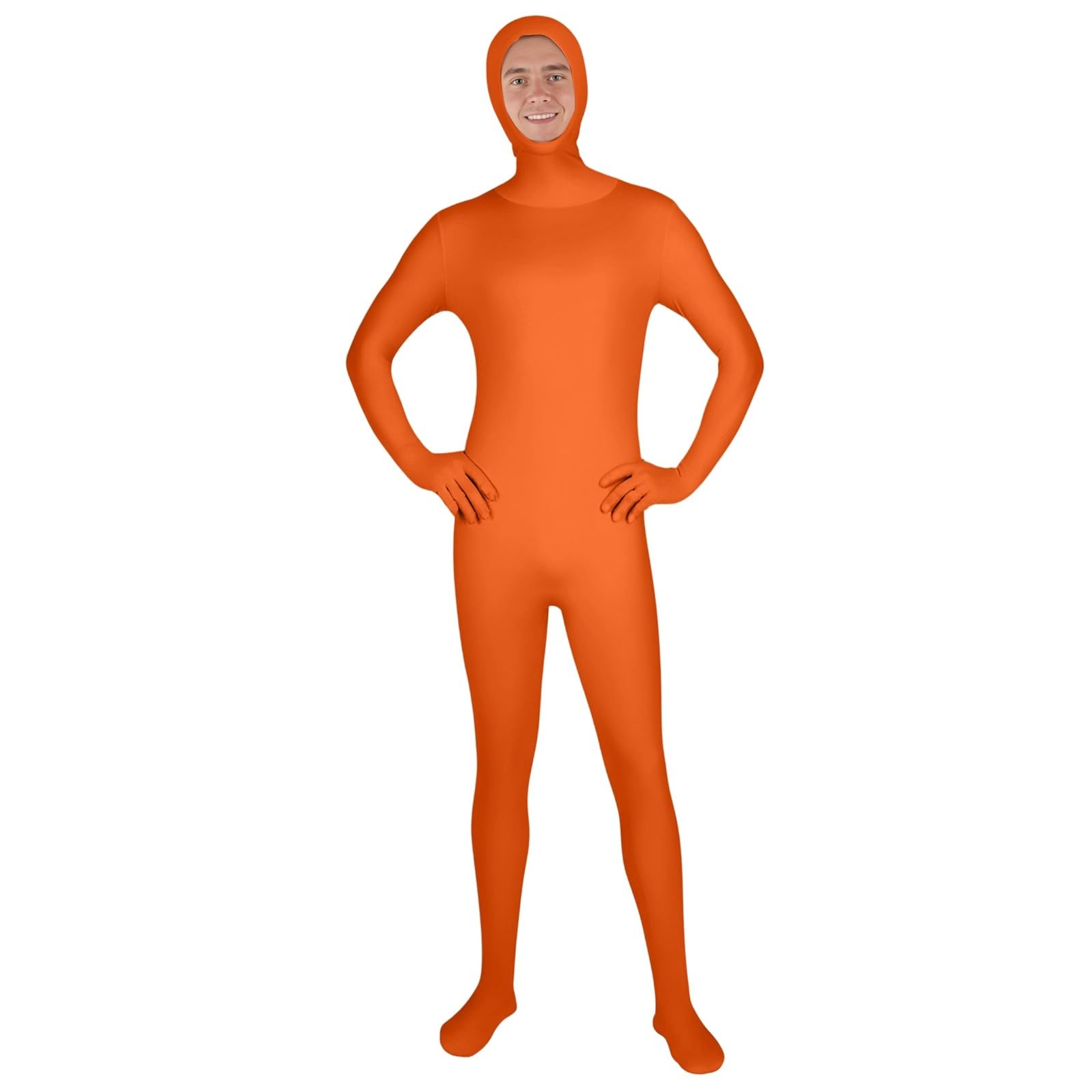 Tuta invisibile per adulti, unisex, per spettacoli teatrali ed eventi in costume, lingerie per donne, cosplay, corpo intero, viso aperto, in spandex, costume per Halloween