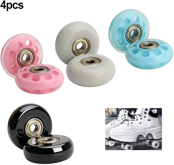 4 ruote di ricambio per bagagli, dimensioni 50 mm x 20 mm, con foro centrale da 8 mm, compatibili con valigie, carrelli, scooter, passeggini e sistemi di ruote (nero) - 4