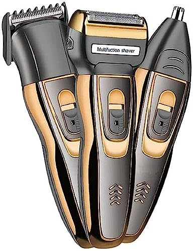 Image of THE DIFFERENCE Men Geemy Gm 595 Electric Clipper Hair Cut Grooming Set 3-In-1 Beard Nose & Ear Trimmer Shaving Zero Machine, Multicolor