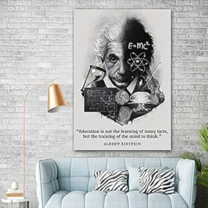 VOORKOMS Albert Einstein Inspirational Quotes Poster for Room Wall Sticker School College Office Home Study Room