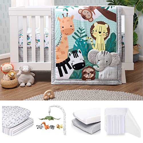 Image of The Peanutshell Crib Bedding Sets, Safari Animals (12 Piece Crib Set)