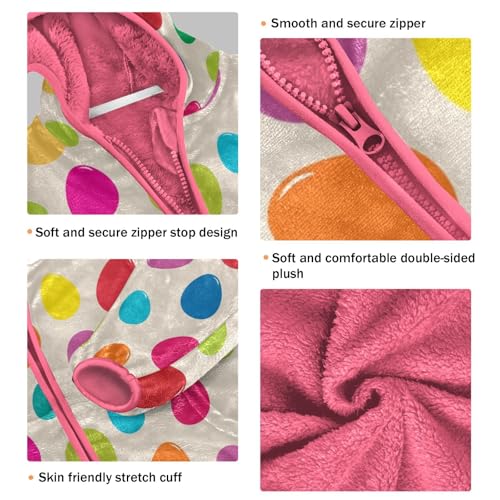 OTVEE Bright Easter Eggs Kids Hoodie Jacket Fall Spring Full Zip Warm Outwear Coat3