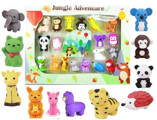 OANGO Toy Erasers Erasers for Kids -Creative School Stationary Kit and Birthday Return Gifts for Girls, Kids (Jungle Adventure) (B09PDPB43C) Amazon Price History, Amazon Price Tracker