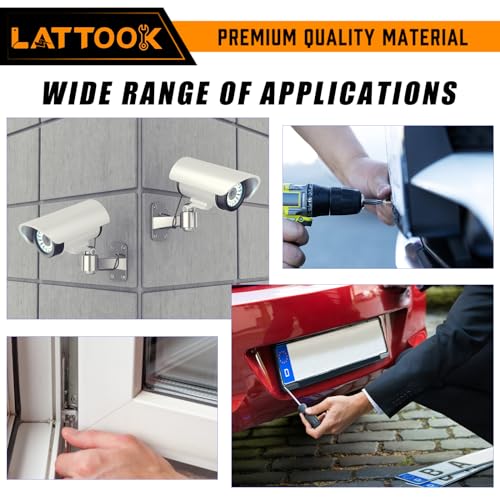 Lattook LTK658 180Pcs #8 Torx Security Screws 304 Stainless Steel Button Head Torx Sheet Metal Screws Security Anti-Theft Tamper Proof Self-Tapping Screws Assortment Kit thumb #6