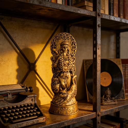 Estatua de resina de diosa nórdica Freya miniatura 2
