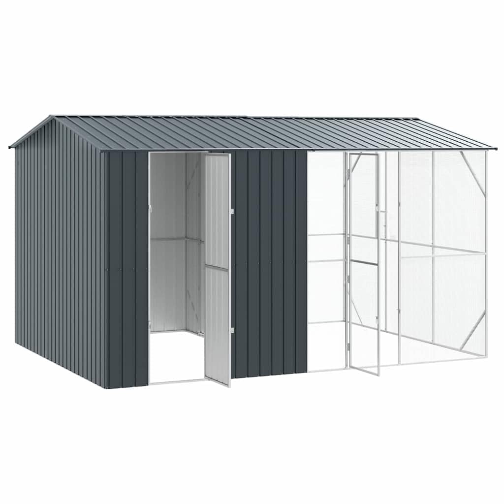 INLIFE Vogelkäfig Anthrazit 430 x 310 x 247 cm Verzinkter Stahl,Tier- & Haustierbedarf,Haustierbedarf,Vogelbedarf,Vogelkäfige & -ständer,Anthrazit,182.8 KG,3325162