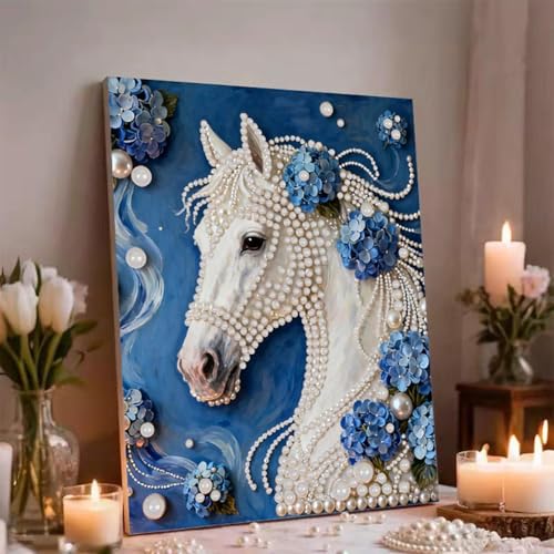 Kit d'art de perles de cheval 3D pour loisirs créatifs manuels - 3