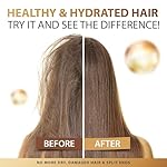 Hair Treatment Oil For Damaged Hair, Hair Treatment Serum For Frizzy & Dry Hair, Hair Vitamin Oil Capsules with Argan, Avocado, Moroccan Oil, Anti Frizz Leave in Conditioner with Vitamin A, C, E & B5 - Image 5