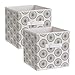 DII Fabric Storage Bins for Nursery, Offices, & Home Organization, Containers Are Made To Fit Standard Cube Organizers (11x11x11") Starburst Gray - Set of 2
