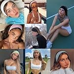 Leeven Head Bands for Women's Hair 6 Pcs Cotton Headbands Hair Bands Hair Warp for Daily Workout Yoga Running Sports (Combo 6) - Image 5