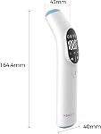 Thermomètre numérique Thermometre infrarouge Thermométrique pour bébé précis 1s Mesure 40 Définir le mode Mute mémoire LED Écran pour adultes Enfants Alarme de fièvre avec sac de rangement