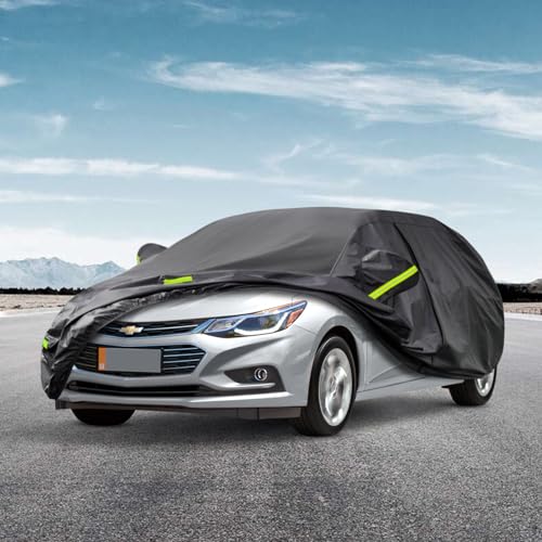 Image of Kaugung 7 Layers Car Cover Custom Fit Chevrolet Cruze Hatchback (2009-2025), Waterproof All Weather Resistant Outdoor Indoor Sun Rain Dust S Protection.(USA Warehouse,Within 3-7 Days) silverBlack