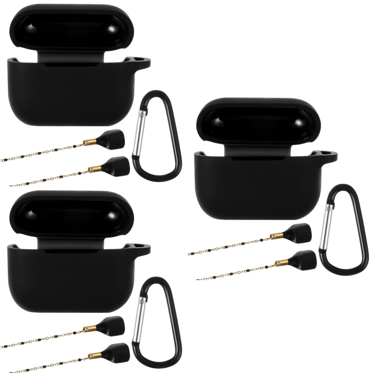 OSALADI 3piezas Estuche y Lanyard Antipérdida para Auriculares Kit Protector De Silicona Compatible Diseño Práctico y Moderno