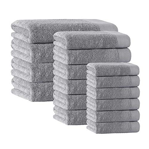 Enchante Home - Signature Turkish Towels - 16 Piece Towel Set, Long Staple Turkish Towel - Quick Dry, Soft, Absorbent #TOP5