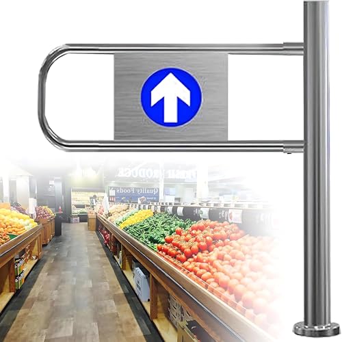 Barrière de sécurité piéton en métal à fermeture automatique avec