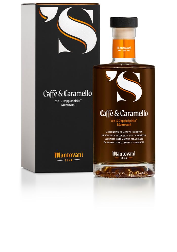 Mantovani Caffè & Caramello con 'S DoppioSpirito, Liquore, 700ml, 30% Vol, con Astuccio NEW