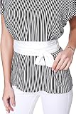 Women Solid Color Self Tie Wrap Around Obi Linen Waist Belt (White), One Size