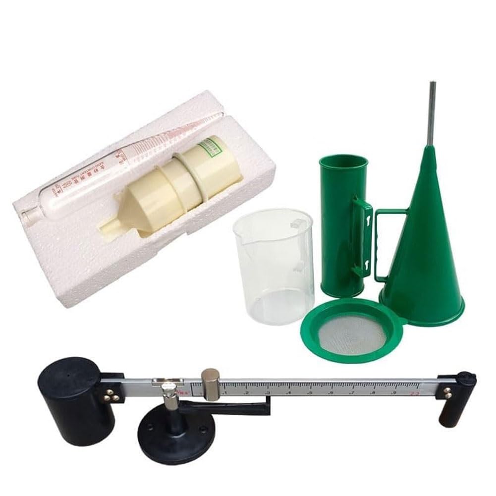 Probador de hidrómetro de lodo, viscosímetro de lodo, kit de prueba de lodo con caja de aluminio, rango de medición de 0,96-3 g/cm³, precisión de 0,01 g/cm³, reómetro de precisión para análisis de