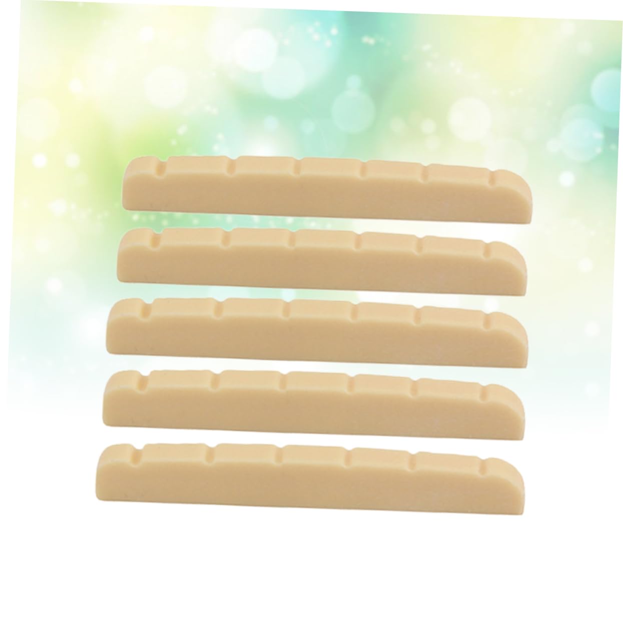 BESTonZON 5 Pack 6 String Bass Guitar Nut Replacement Lightweight Plastic Nut for Guitar Bass Pre-installed Slots 42mm Gl73