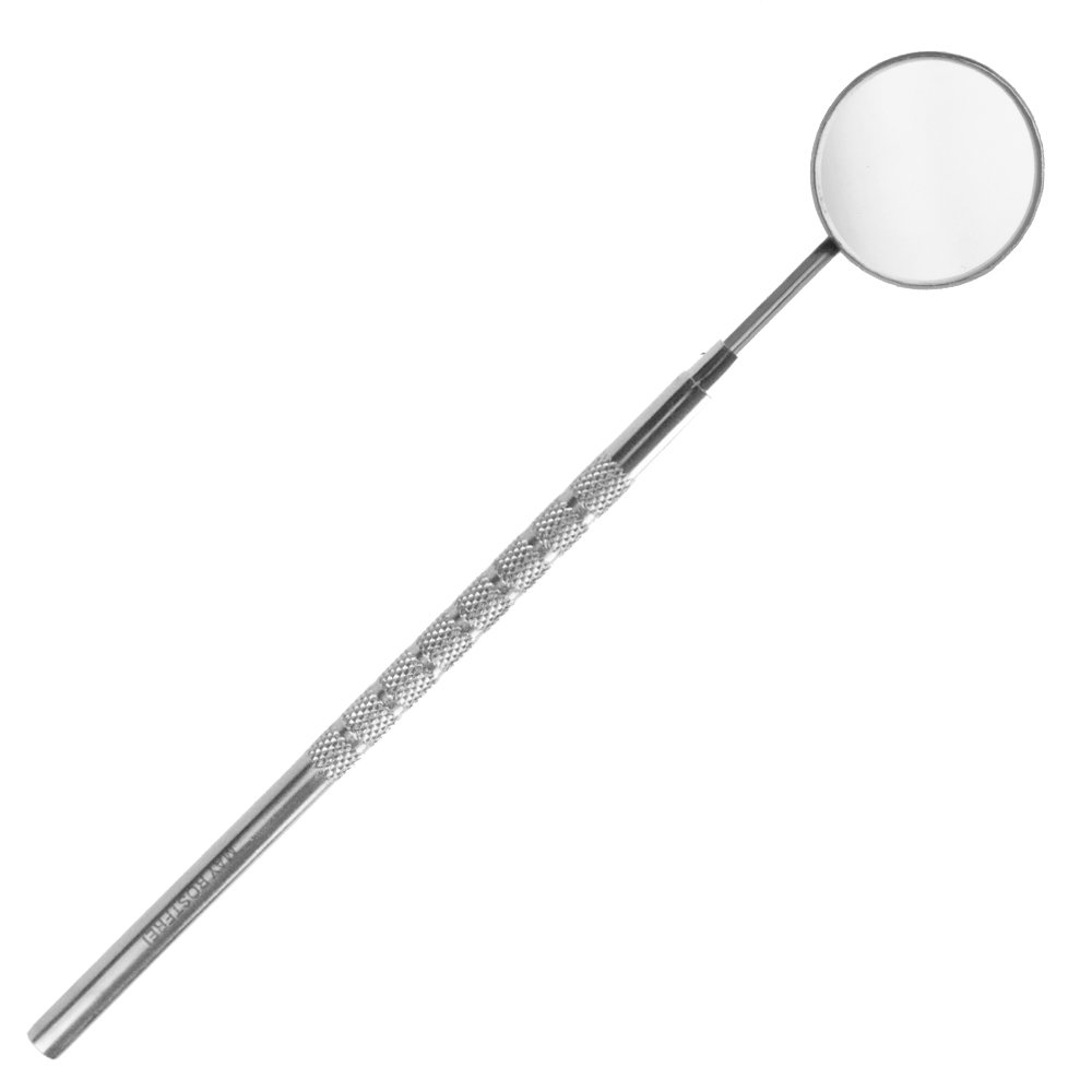May Inspektionsspiegel nicht vergrößernd 29mm Gr. 9 | Großer flacher Kontrollspiegel aus Edelstahl. Sterilisierbar, autoklavierbar und mit rutschfestem Griff für Heimwerker.