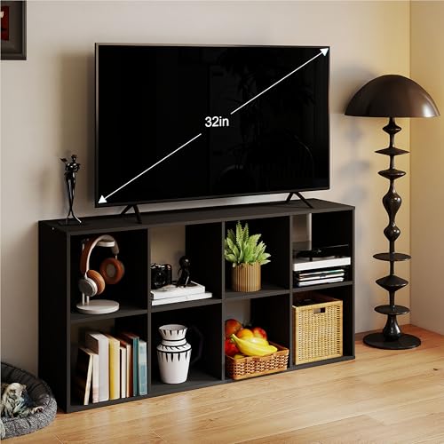 Image of HealSmart 6 Cube Storage Organizer, 3 Tier Stackable Bookshelf, Open Cube Bookshelf with 3 Removable Back Panels, Suitable for Living Room, Bedroom, Home Office, 36 inch L X 11.6 inch W X 24 inch H, Black