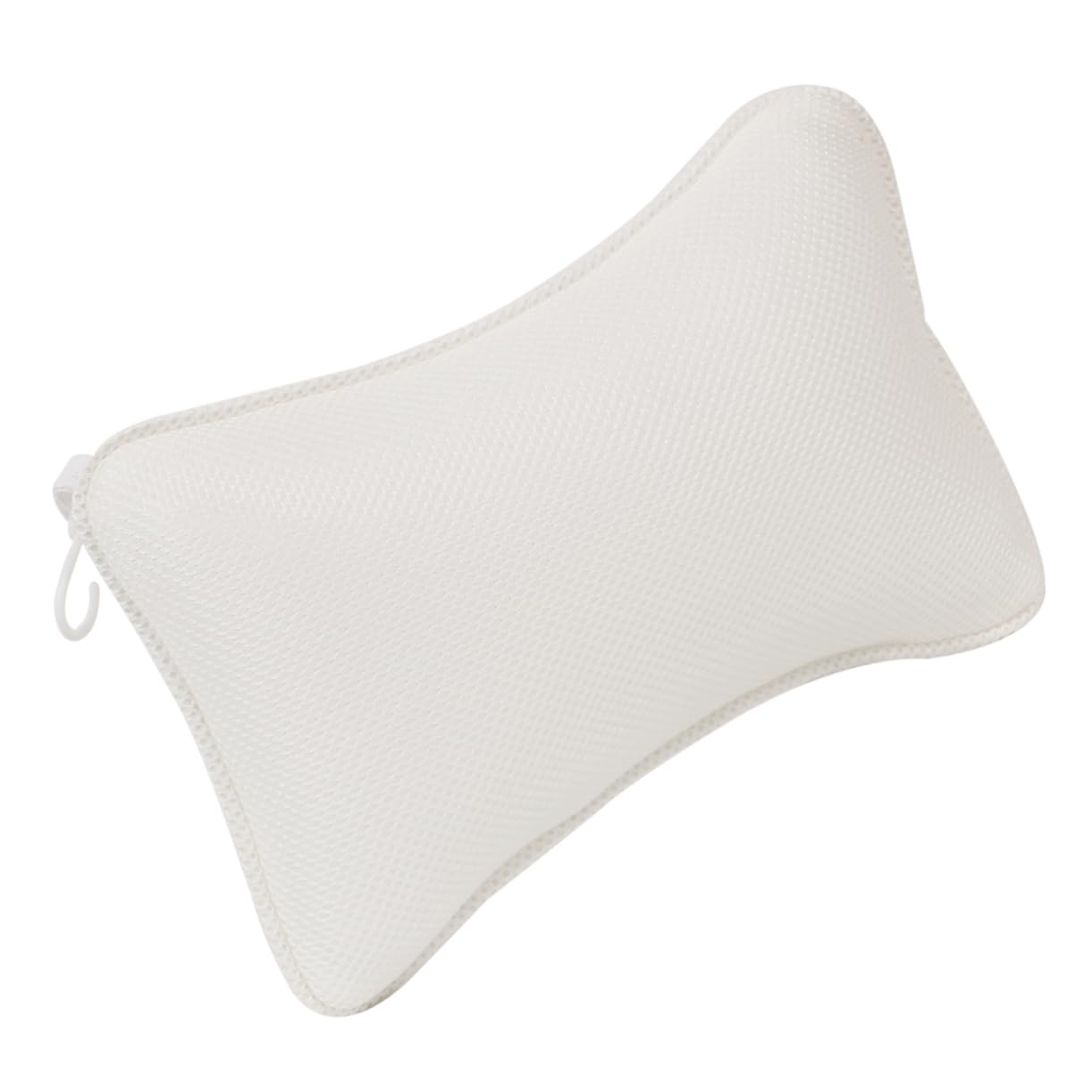 TOBBOMEY Bathtub Pillow Full Bath Cushion for Tub with Suction Cups Neck and Shoulder Support White