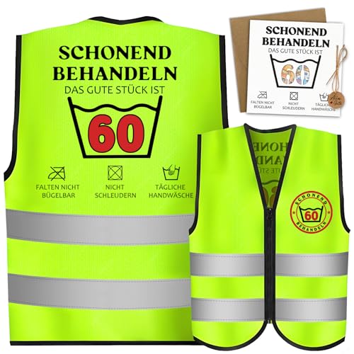 Happirra Lustige Geschenk zum 60 Geburtstag Mann, Geburtstag Weste mit Geldgeschenke Geburtstag 60, Geburtstagsgeschenk für Männer 60 Geburtstag Mann,Männergeschenke zum geburtstag 60.ter Geburtstag