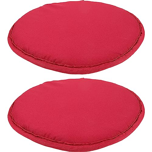BESPORTBLE Outdoor Mat Memory Foam Stool Cushion 2Pcs Round Seat Cushion Summer Cool Chair Pad for Circle Dining Chairs Kitchen Bar Stool Red