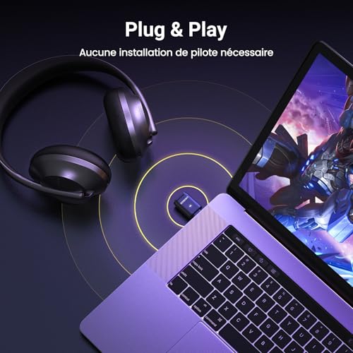 UGREEN aptX HD USB C Transmisor Bluetooth 5.3 Adaptador de Audio Bluetooth - Imagen 6