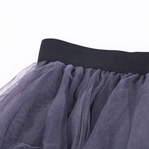 Women's Sheer Tutu Skirt Tulle Mesh Layered Midi Skirt2