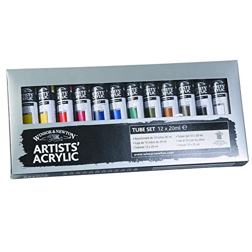 Winsor & Newton Profesional - Set de 12 tubos de 20 ml de acrílicos