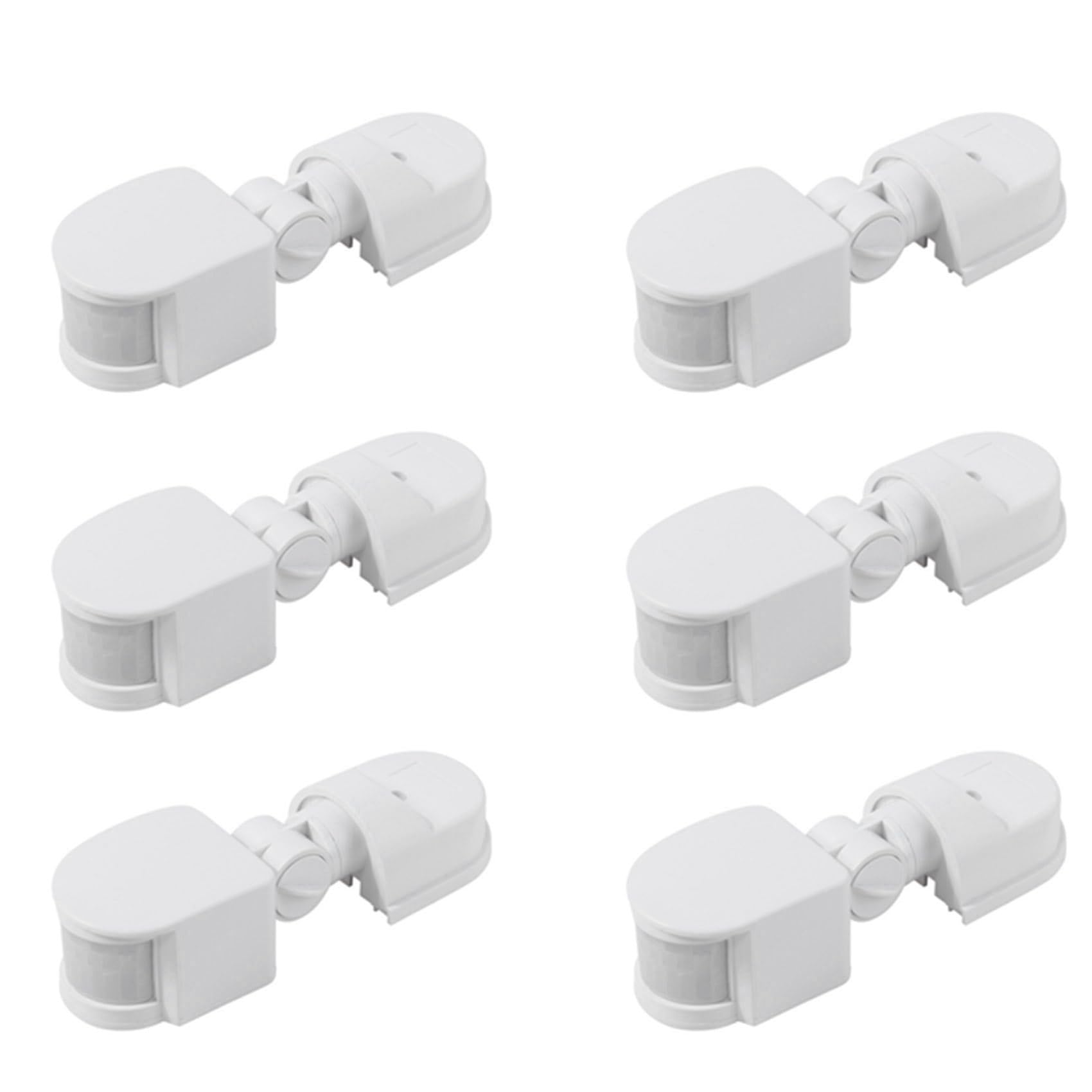 Jnchdghwa White 6X Infrared Motion Sensor Ac110v-240V Adjustable Sensor Switch For Pir Body Motion Sensors (White)