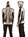 Faux Real Men's Halloween 3D Photo-Realistic Long Sleeve Zip Hoodie, Skeleton, XX-Large