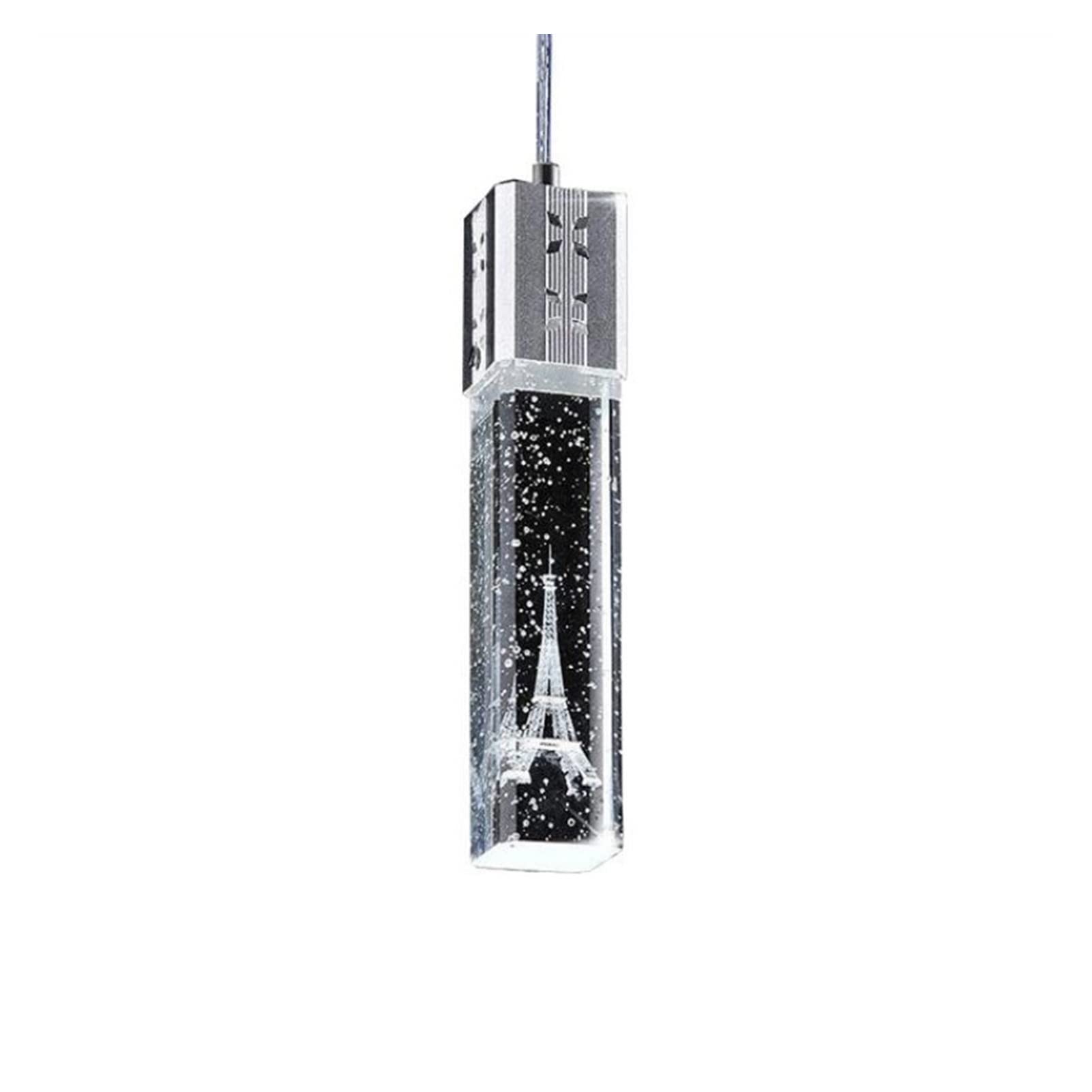 Suspension cristal longue bobine luminaire haut de gamme pour intérieur moderne