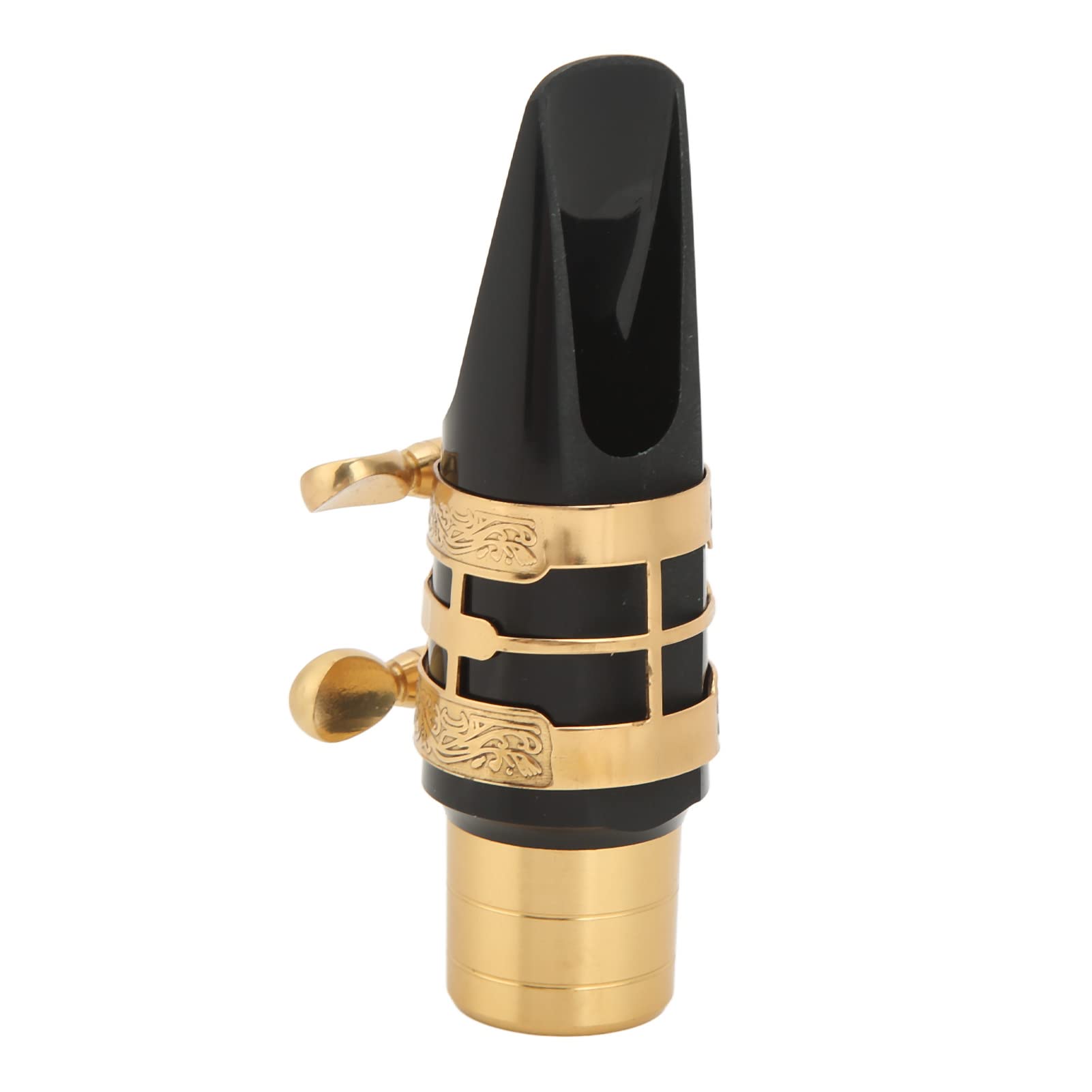 Kit de boquilla para saxofón alto , equilibrado tono focalizado transparente , kit de boquilla de saxo alto con ligadura de tapa para instrumento de viento de madera