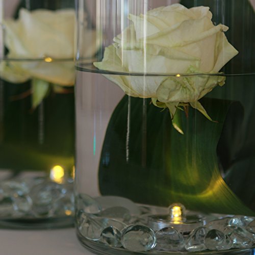 Image of Halloween Lights Submersible LED Lights cr2032 Battery Powered Underwater Waterproof LED Tea Light for Events Wedding Centerpieces Vase Floral Xmas Home Decor Lighting(Pack of 12) (Warm White)