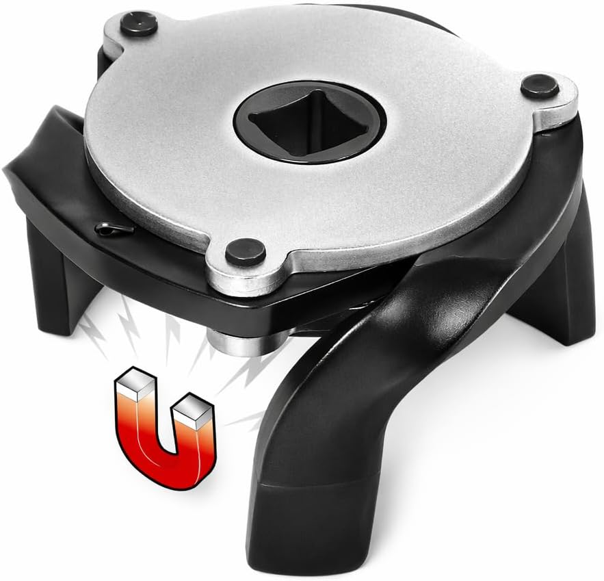 Powerbuilt Self-Adjust Oil Filter Pliers 30 Degree Angle Jaws, 2-1/4 to 4-3/4 inch, Auto Specialty Tools, Service Tools, Grease and Lubrication Oil Filter Wrench - 942099