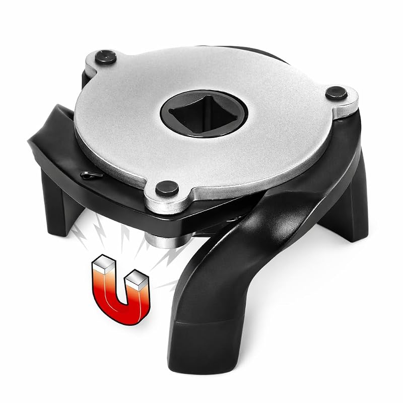 Chave para Filtro de Óleo Magnética com Ajuste Automático e 3 Garras Powerbuilt 60–90 mm 240245