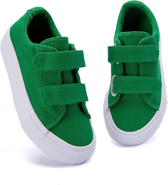 EMMA NEW YORK Toddler Sneakers Canvas Toddler Shoes for Girls and Boys, Hook and Loop Kid Sneaker...