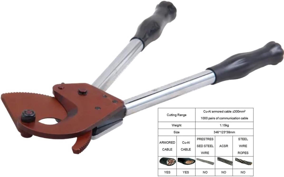 Manual Hardware, 35 X 10 Cm Practical Ratchet Cable Cutter JA40 - View #3