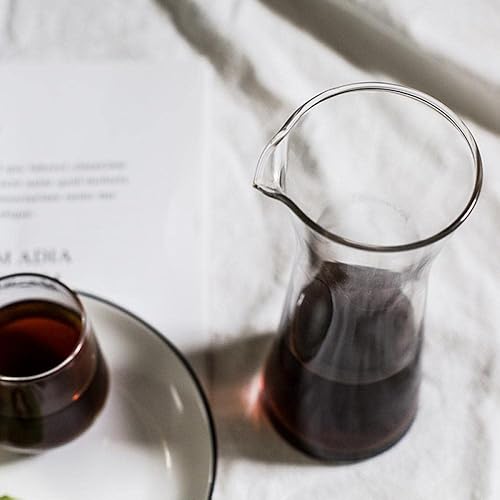 Miniatura 3 de Sizikato Jarra de crema de leche de café de vidrio transparente, 2 piezas, 8 onzas